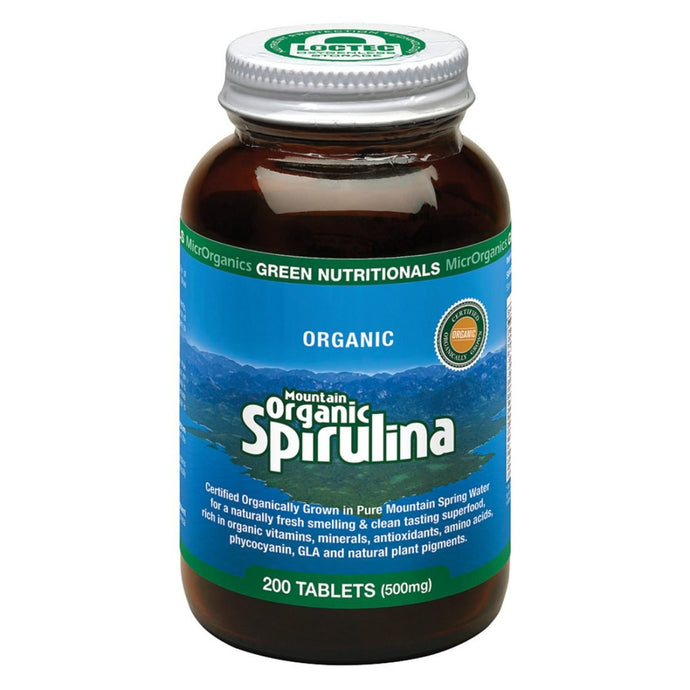Microrganics Green Nutritionals Mountain Organic Spirulina 500mg 200t