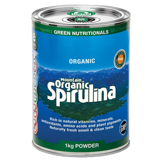 Microrganics Green Nutritionals Mountain Organic Spirulina Powder 1kg
