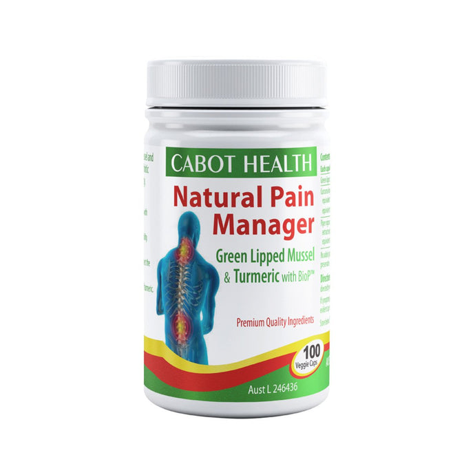 Cabot Health Natural Pain Manager (Green Lipped Mussel & Turmeric) 100c