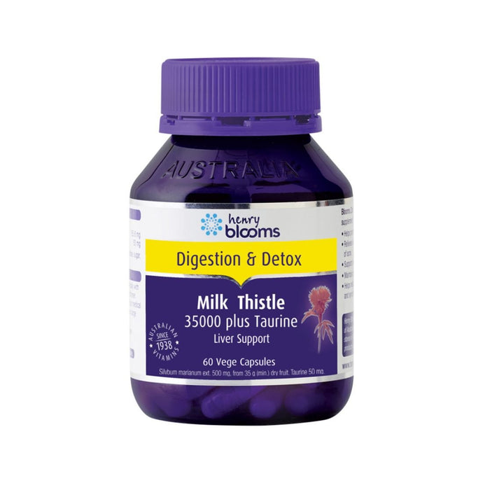 Henry Blooms Milk Thistle 35000 Plus Taurine 60vc