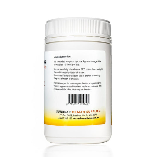 Vitamin C & Lysine - 200 grams - Sunbear Health Supplies