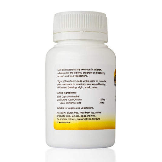 Zinc Plus - 60 VCaps - equiv Zinc 30mg - Sunbear Health Supplements