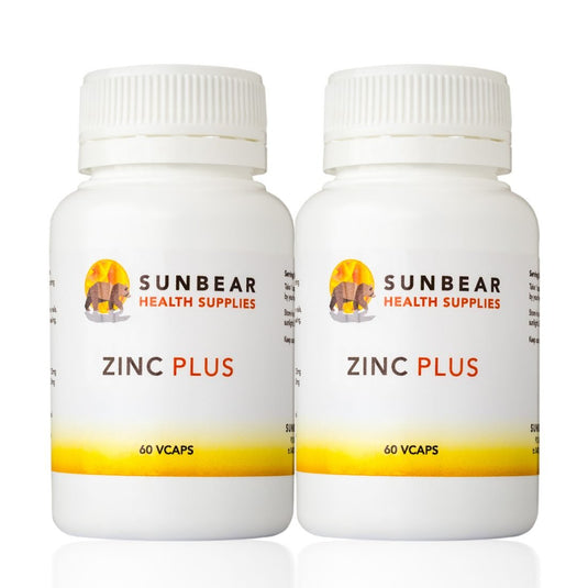 Zinc Plus - 60 VCaps -  Sunbear Health Supplies