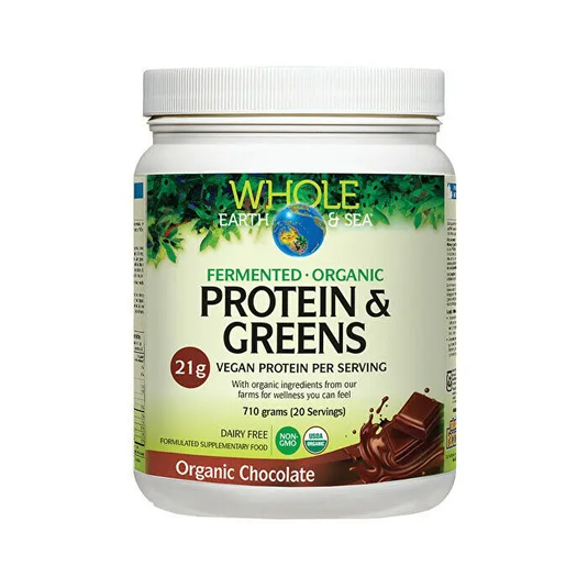Whole Earth & Sea Protein & Greens Organic Chocolate 710g Protein